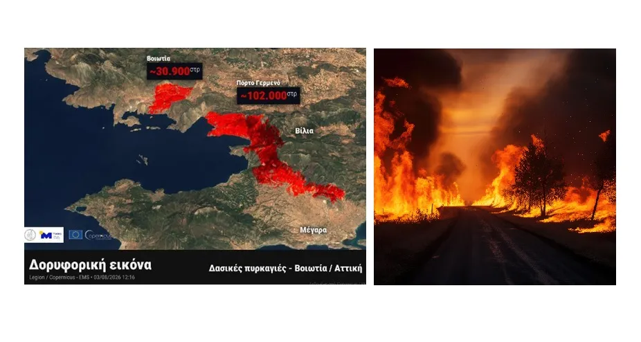Ασφαλιστικές αποζημιώσεις 6,41 εκατ. ευρώ για τις φωτιές 29/7 με 5/8