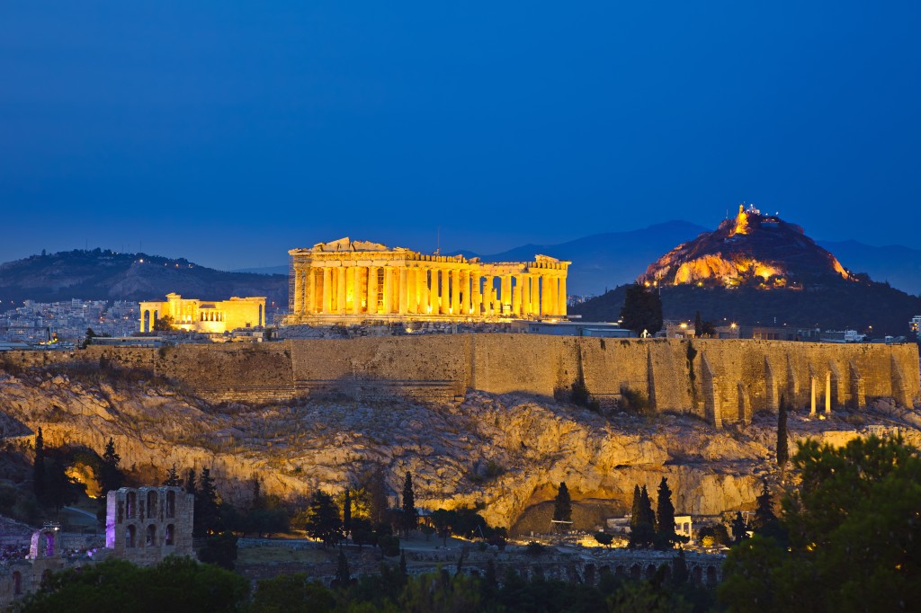 Acropolis at night, Athens