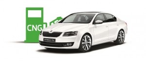 Octavia G-TEC white front low ress CNG