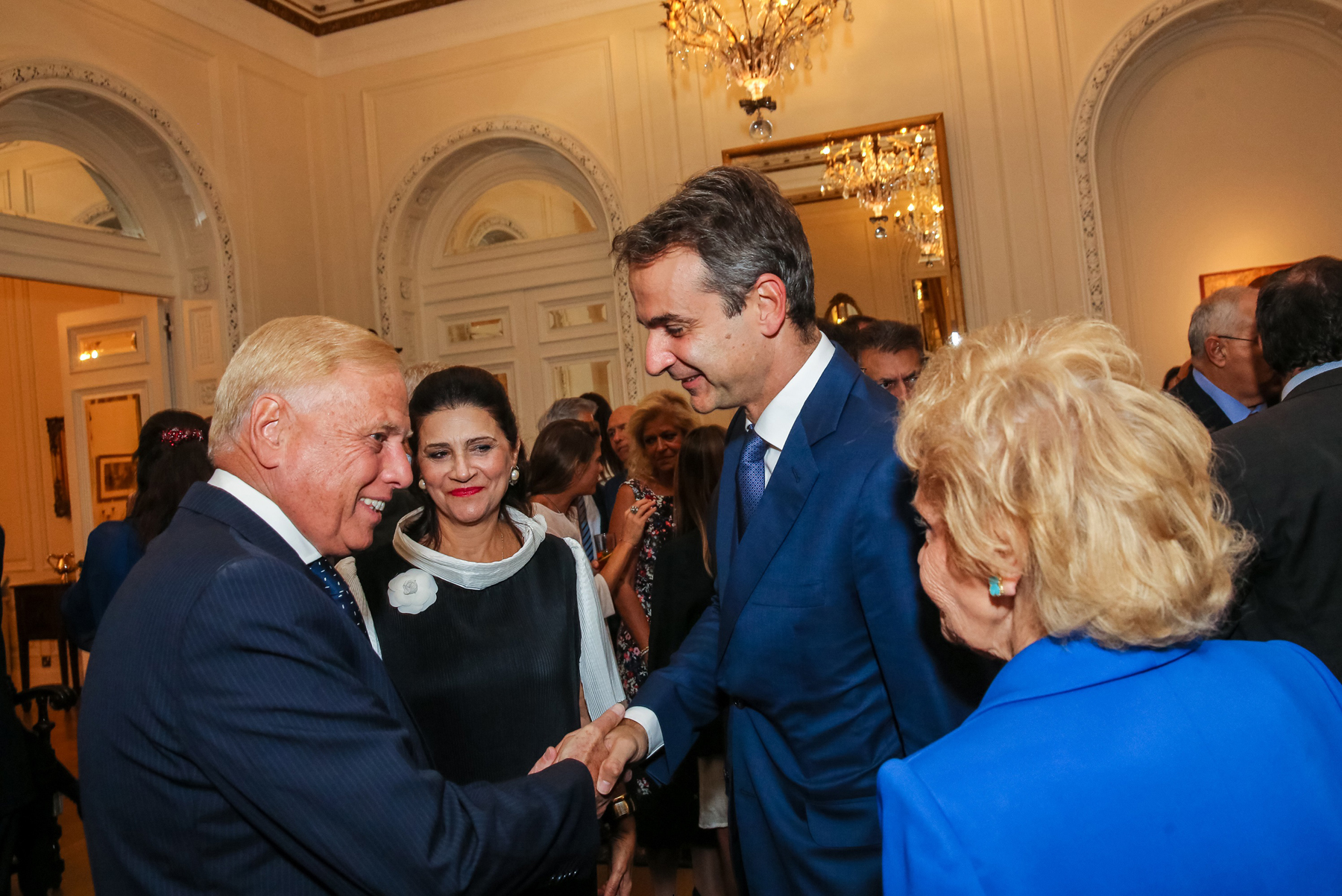 Νικόλαος Μακρόπουλος, Ρόδη Κράτσα (τ. Αντιπρόεδρος Ευρωκοινοβουλίου), Κυριάκος Μητσοτάκης, Χριστίνα Σακελλαρίδη (Πρόεδρος Ελληνικού Συνδέσμου Εξαγωγέων)