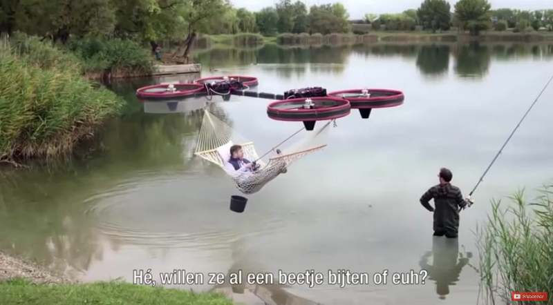 Video: Πτήση ανθρώπου με Drone για τις ανάγκες ασφαλιστικής διαφήμισης