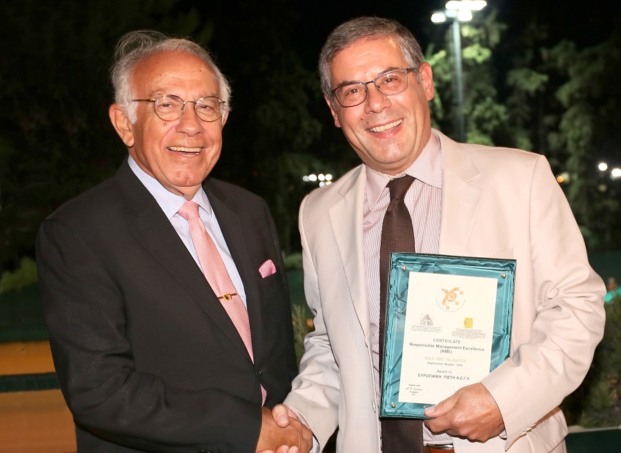 Ευρωπαϊκή Πίστη: Χρυσό Βραβείο Επιχειρηματικής Ηθικής & Εταιρικής Υπευθυνότητας