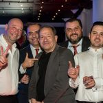 κ. Φλόκας, Κ. Μητρόπουλος, S. Bernstein, Τ. Ηλιακόπουλος και Ι. Γκαβογιάννης στην εκδήλωση βραβελυσεων της Floga