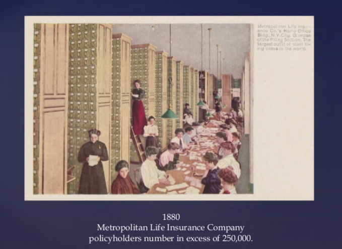 τα γραφεια της Metropolitan στη Νεα Υόρκη σε ζωγραφιά, οι εργαζόμενοι που έκαναν συμβολαια