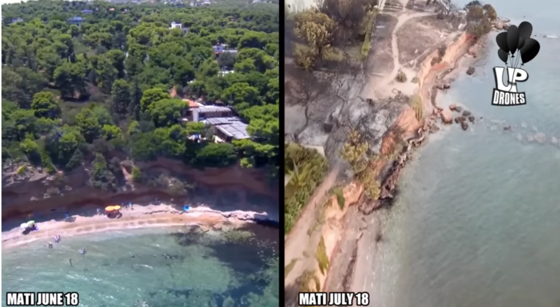 Μάτι: Ο επίγειος παράδεισος που έγινε κόλαση. Ιούνιος 2018 και Ιούλιος 2018