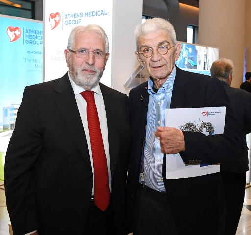 Ο Πρόεδρος του Ομίλου Ιατρικού Αθηνών, Δρ. Γεώργιος Αποστολόπουλος και ο Δήμαρχος Θεσσαλονίκης, κ. Γιάννης Μπουτάρης
