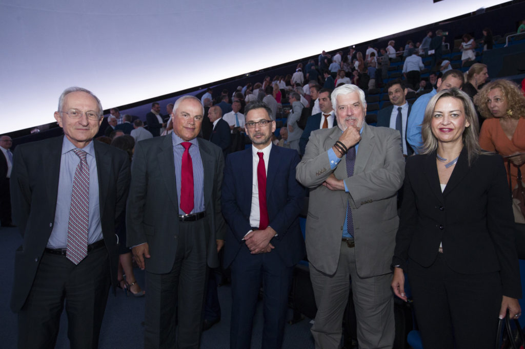 (Από αριστερά) Θ. Πανταλάκης (Attica Bank), Ν. Σωφρονάς (ΕΙΑΣ), Γ. Καντώρος, Γ. Κώτσαλος και Ν. Σταυρογιάννη