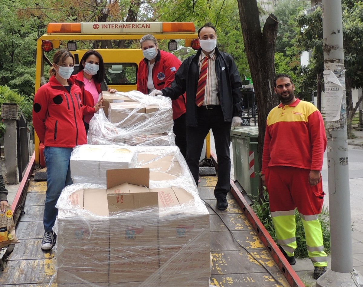 INTERAMERICAN: Προσφορά τροφίμων στην Ελληνική Ομάδα Διάσωσης