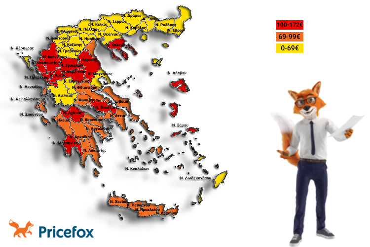 Pricefox.gr: 172€ ακριβότερα ασφάλιστρα για το ίδιο συμβόλαιο αυτοκινήτου