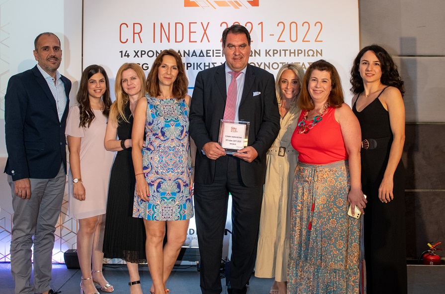 Διάκριση της Eθνικής Ασφαλιστικής στο CR Index 2021-2022
