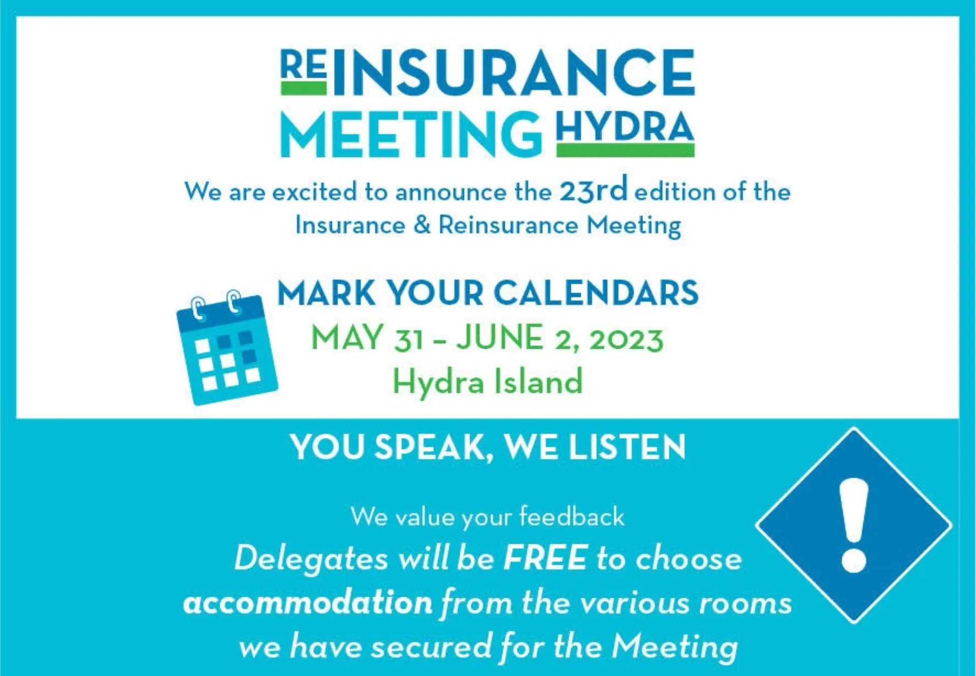 31 Μαΐου – 2 Ιουνίου 2023 η ασφαλιστική συνάντηση στην Ύδρα
