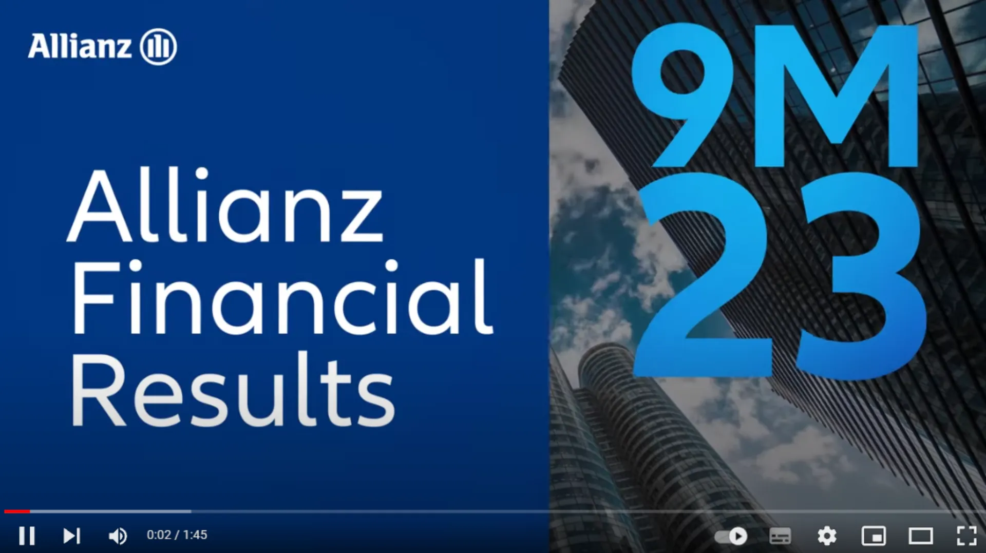 Αύξηση εσόδων 4,5% για τον όμιλο Allianz στο γ’ τρίμηνο του 2023 (video)