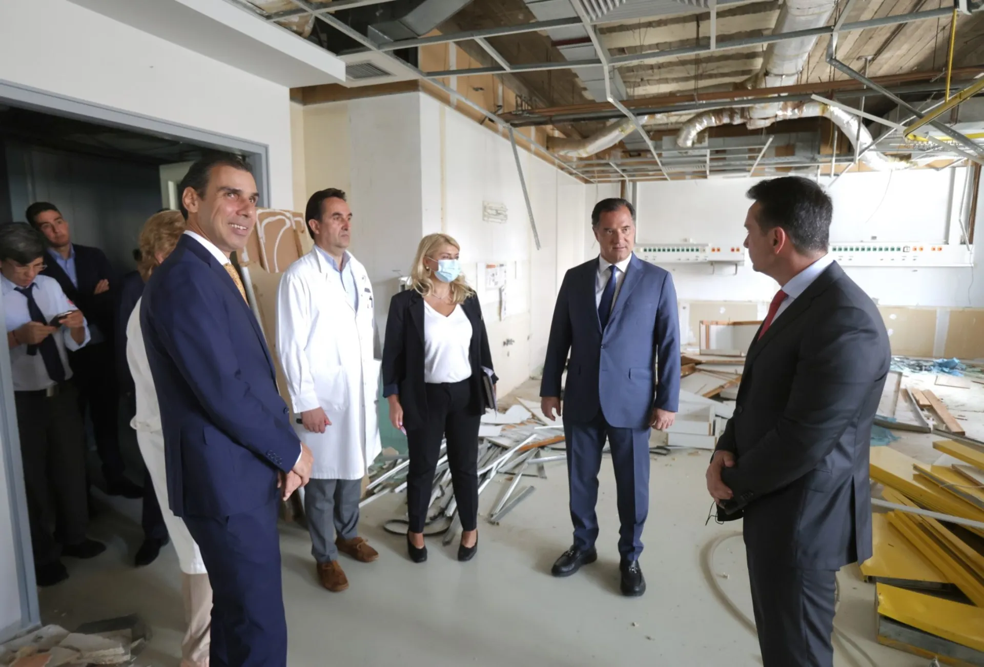 Επιθεώρηση του έργου κατασκευής 32 νέων κλινών ΜΕΘ στο ΓΝΑ Ευαγγελισμός