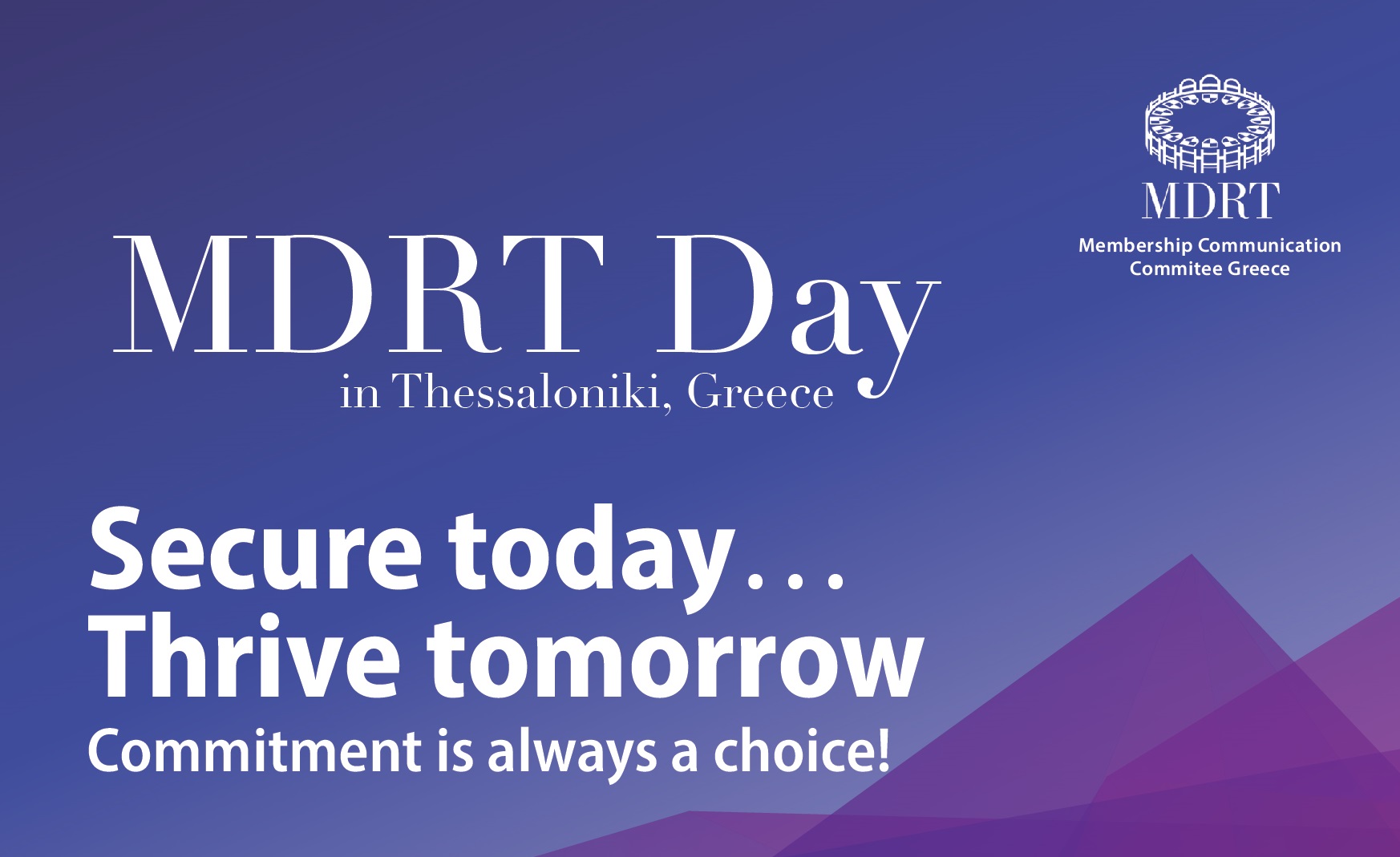 Στις 19 Σεπτεμβρίου στη Θεσσαλονίκη το MDRT DAY in Greece