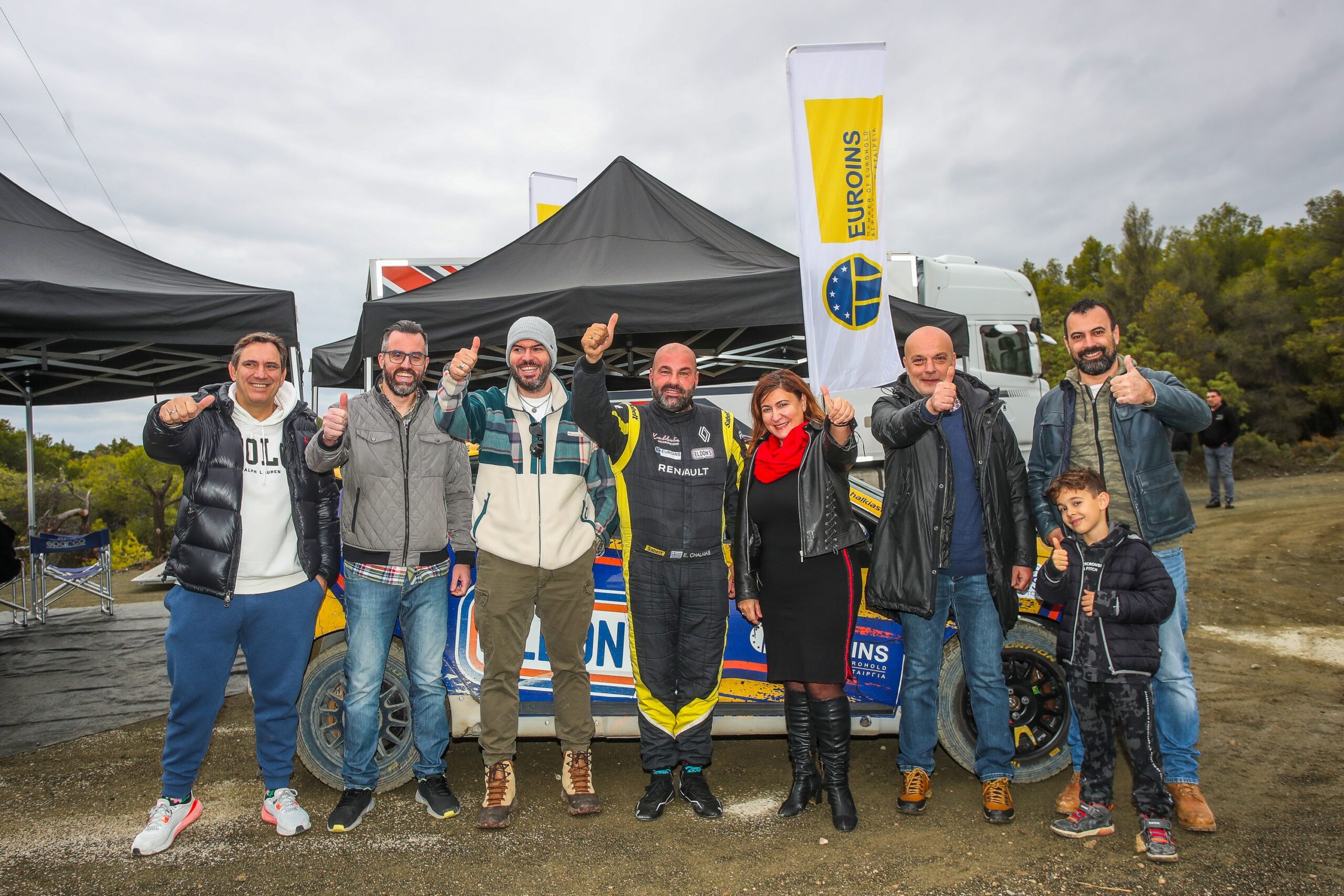 Οι συνεργάτες της Euroins συνοδηγοί του Θέμη Χαλκιά