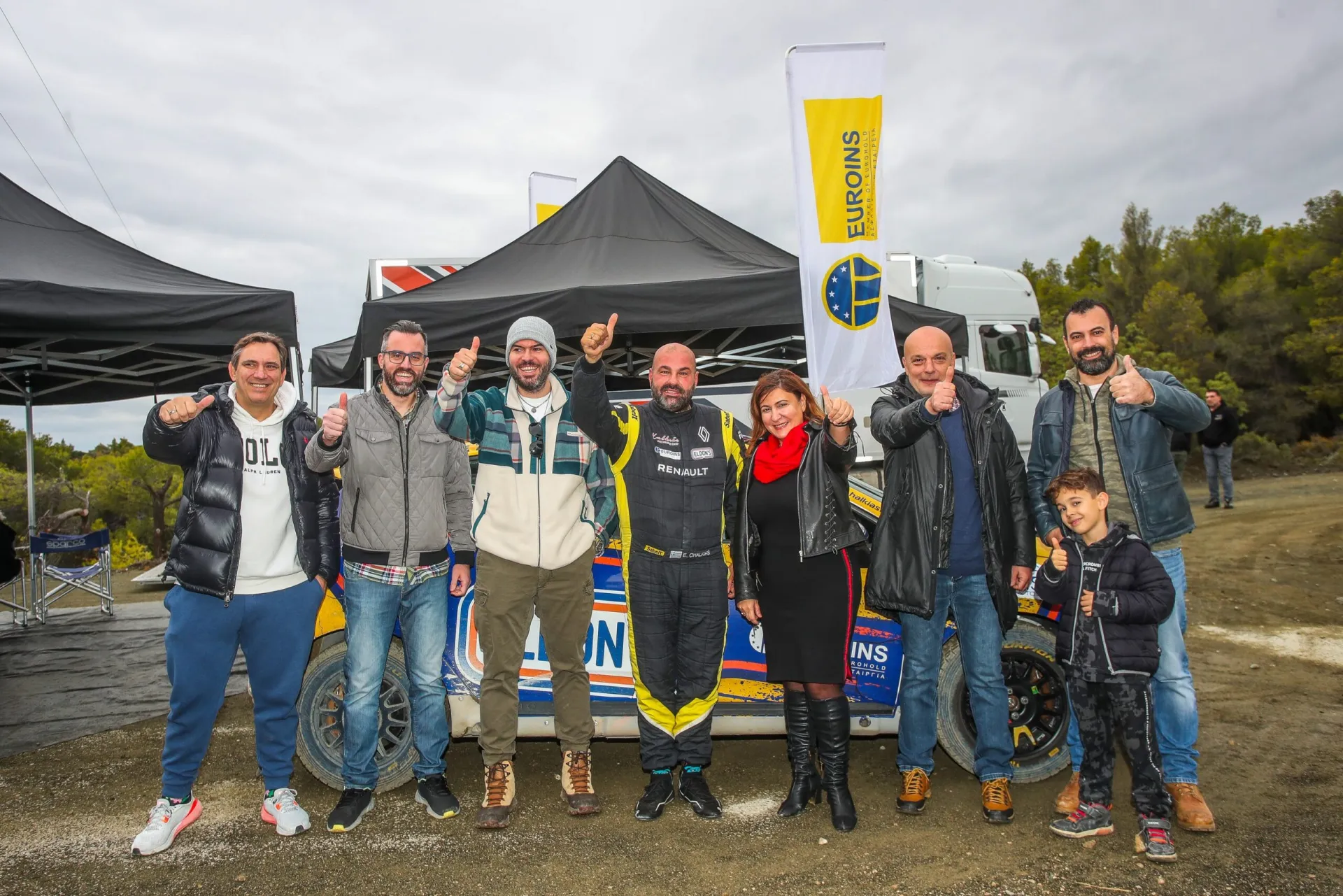 Οι συνεργάτες της Euroins συνοδηγοί του Θέμη Χαλκιά